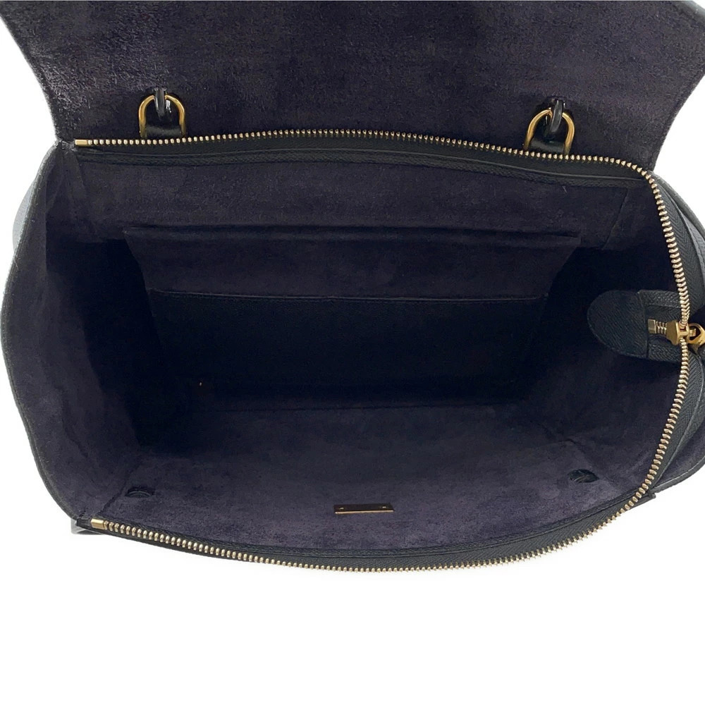 Celine Handbag Belt Bag Body Crossbody Bag Leather Shoulder Black - Picture 6 of 12